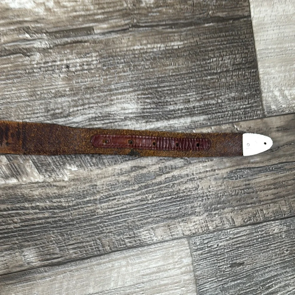 Vintage BRIGHTON Men's Leather Belt - Brown, Size 40